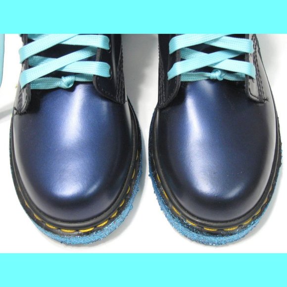 Size 6 US Women's Blue Doc Marten's Glitter Boots - Picture 11 of 11